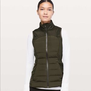 Lululemon Down For It All Vest - Dark Olive NWOT